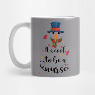 Cool To Be A Nurse Snowman Christmas Gift Mug